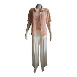 VTG Cordia Collection Pastel Chevron Twin Set 2 Pieces Small/Medium